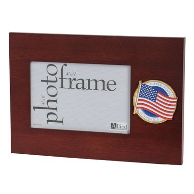 American Flag Medallion 4-Inch by 6-Inch Desktop Picture Frame